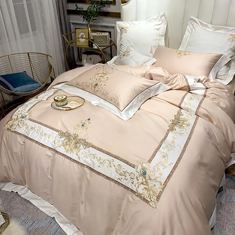 Высококачественное постельное белье с вышивкой в европейском стиле роскошный