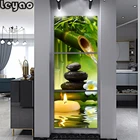 Современная 3 панели SPA дзен камень цветок алмазная живопись вышивка крестиком бамбук Зеленая стена искусство для домашнего декора полная Алмазная вышивка