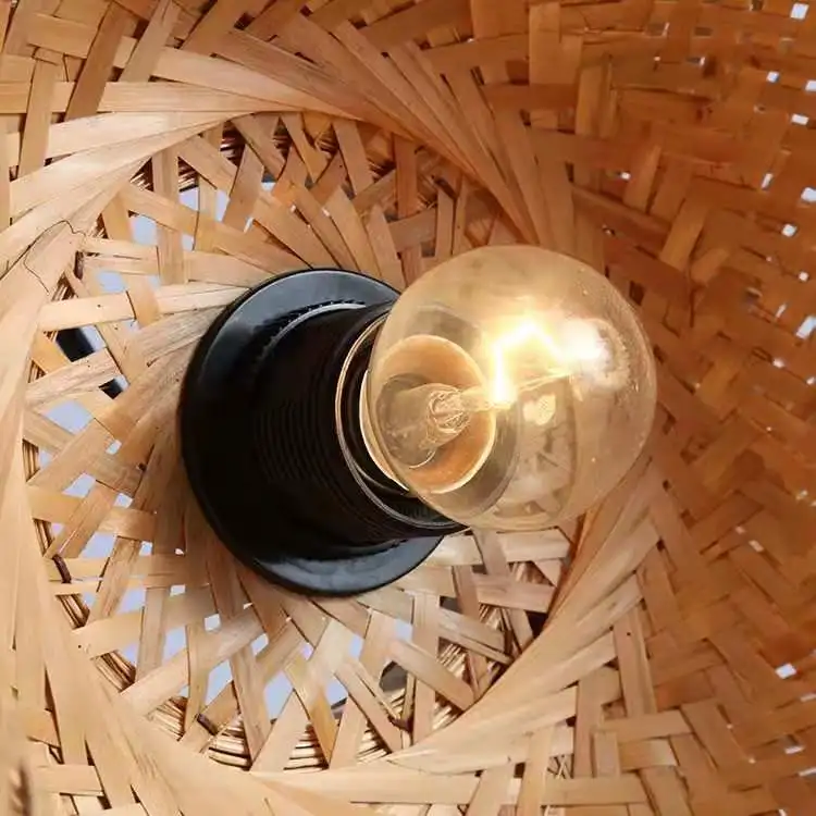 

Ouyang Chen lighting modern hand woven natural bamboo sky lantern E27 minimalist home creative lighting Chinese Zen tea room cor