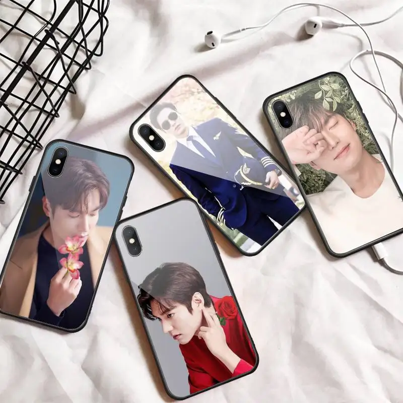 

Lee Min Ho flower actor Phone Case Tempered glass For iphone 6 7 8 plus X XS XR 11 12 13 PRO MAX mini