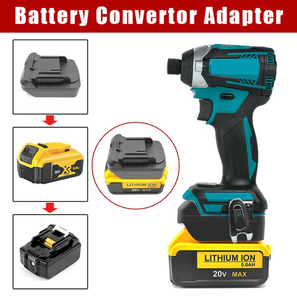 

Battery Adapter Converter For Dewalt 18/20V Slider Lithium Batteries Convert To For Makita 18V BL1830/1840/1850 Li-Ion Battery