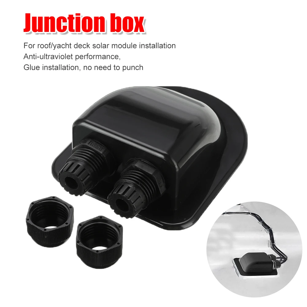 

Roof Wire Entry Gland Box Solar Panel Cable Motorhome Caravan Boat Connector Junction Box Roof Solar Panel Dual Camper RV Boat