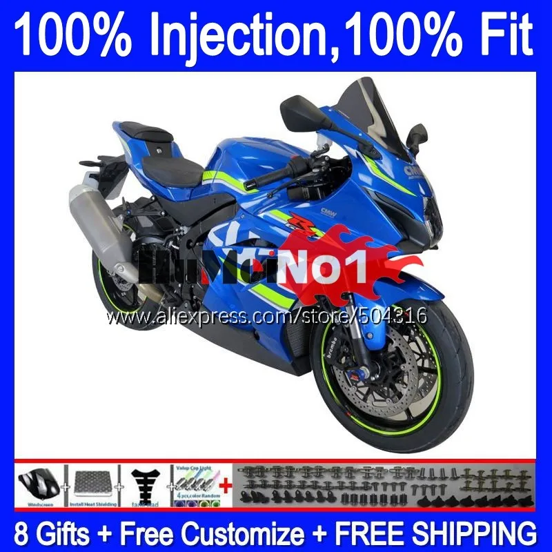 

Инъекция OEM для SUZUKI GSXR1000 L7 L8 GSXR 1000 2017 2018 116MC.21 Стандартный синий глянцевый обтекатель K17 GSXR-1000 17 18 19