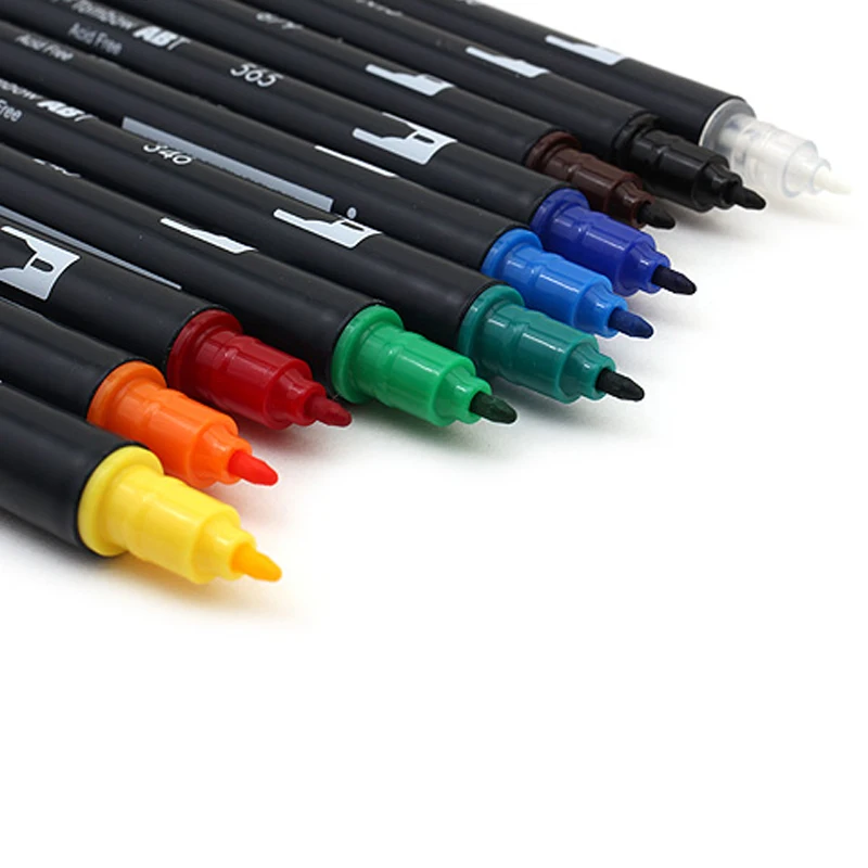 Набор ручек кистей Tombow фломастеры для рисования акварелью гладкие