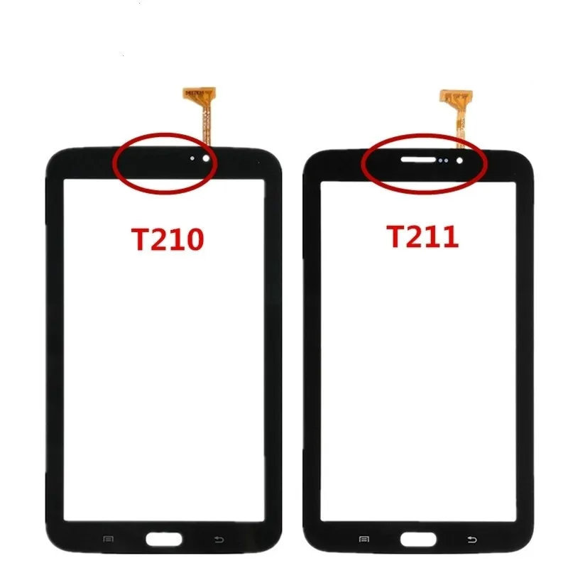 

7,0 "сенсорный экран для Samsung Galaxy Tab 3 7,0 SM-T210 SM-T211 T210 T211 стеклянный узел в сборе цифрователя сенсорного экрана сенсор с логотипом