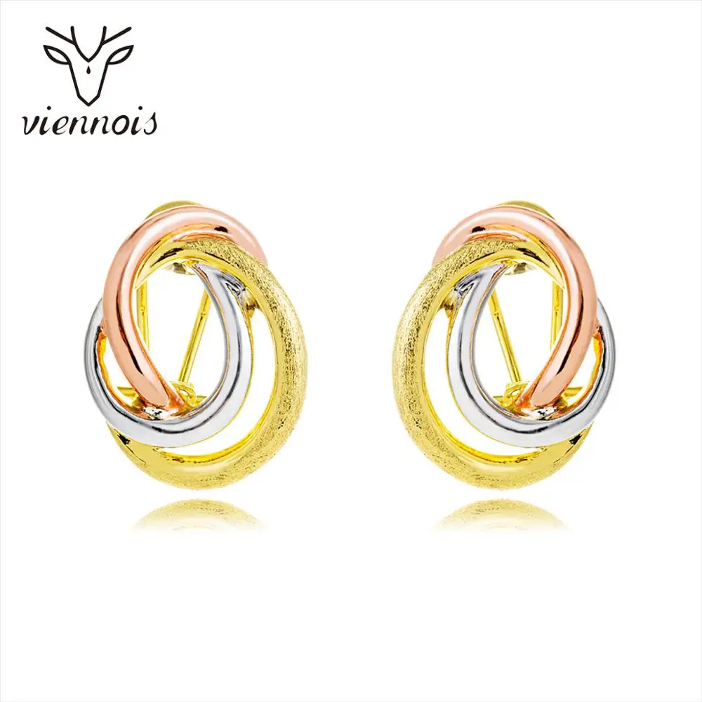 Женские серьги-гвоздики с узлом золотистые розовые серебристые | Украшения и