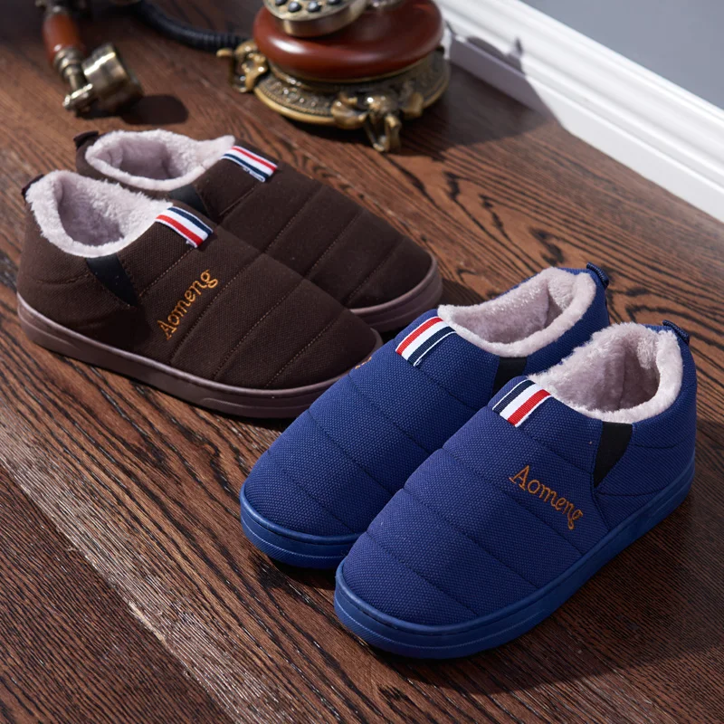 Мужские хлопковые тапочки Новинка 2019 года зимняя мужская теплая хлопковая обувь