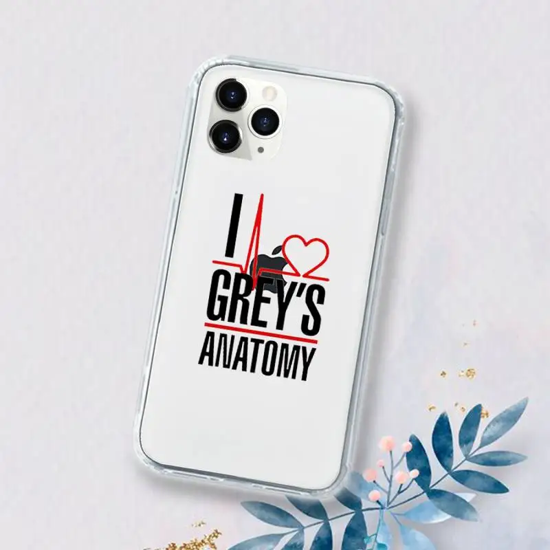 

Greys Anatomy cartoon Phone Case Transparent for iPhone 11 12 mini pro XS MAX 8 7 6 6S Plus X 5S SE 2020 XR