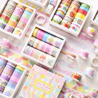 20 pcs dream holiday masking washi tape rainbow flower art decorative adhesive tape diy scrapbooking sticker label stationery