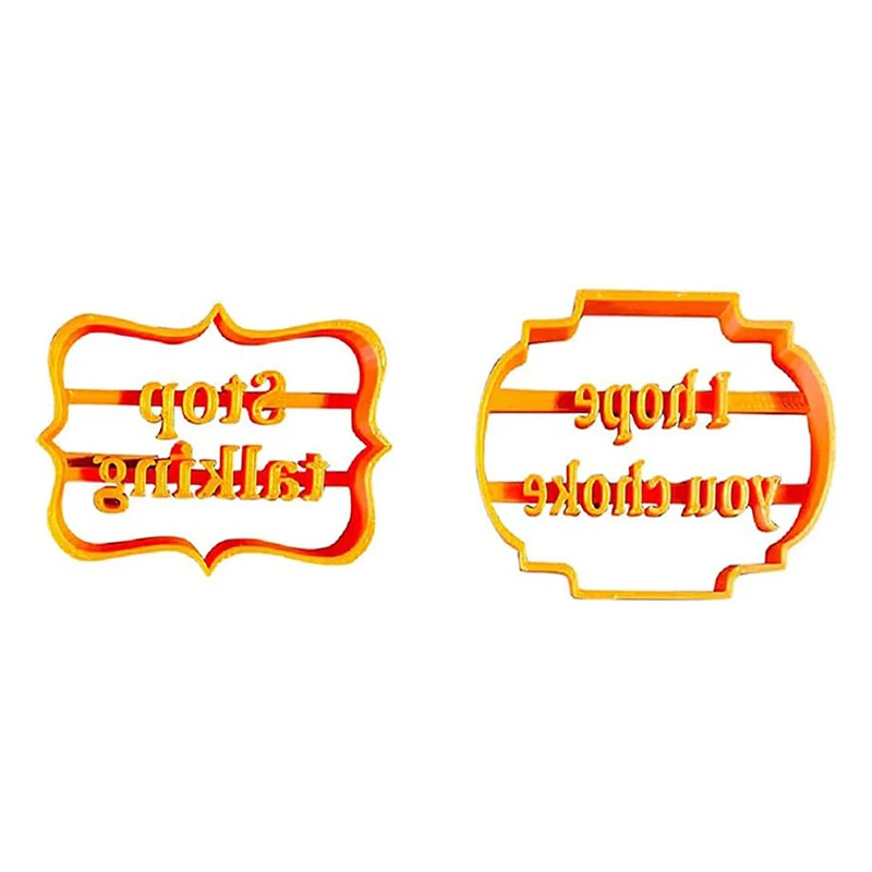 

1/4Pcs Cookie Molds With Good Wishes Cookie Shape Fun Irreverent Phrases Mould