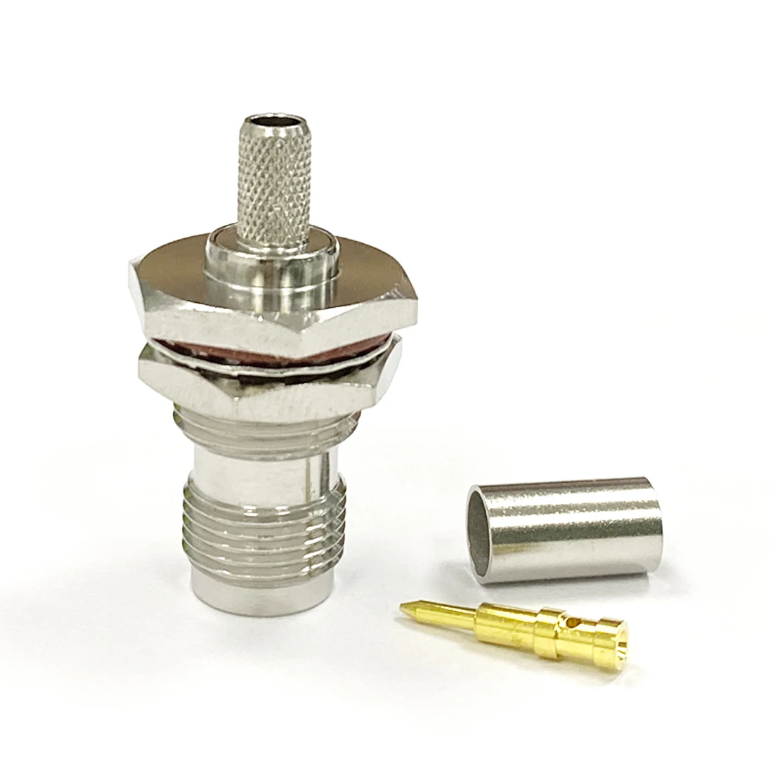 1PC RP-TNC Female Jack Nut Inner Pin RF Coax Connector Crimp RG58 RG142 RG400 LMR195 Straight Nickelplated NEW Wholesale | Обустройство
