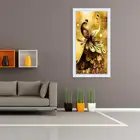 Полноразмернаякруглая Алмазная вышивка, узор, вышивка крестиком, Золотой Павлин, алмазная живопись, сделай сам, мозаика, рукоделие, подарок, домашний декор