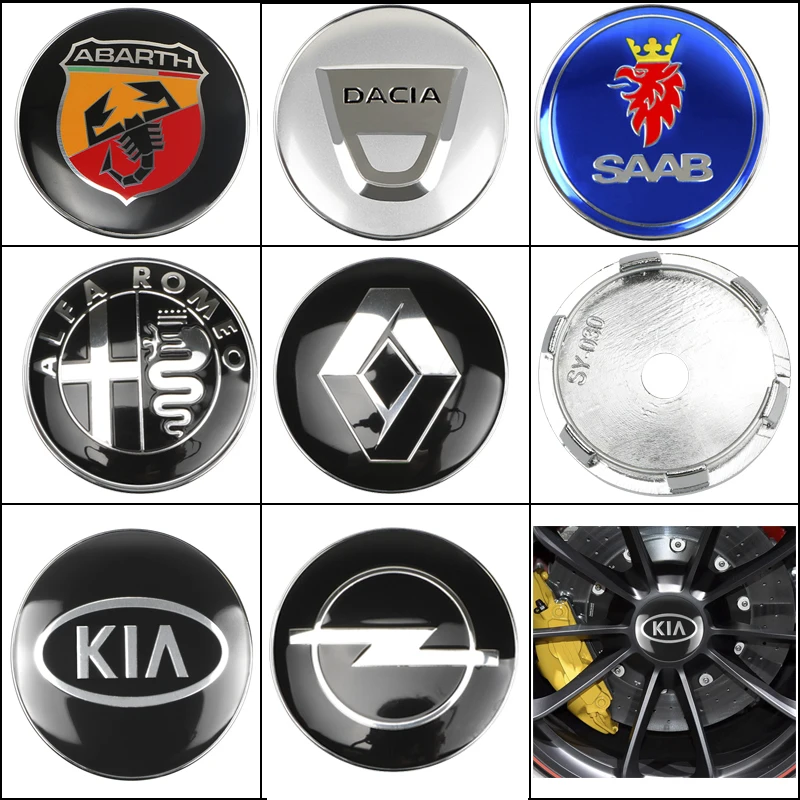 4pcs 65mm Wheel center Hub Sticker Cover Caps Car Logo Emblem Fit for SAAB