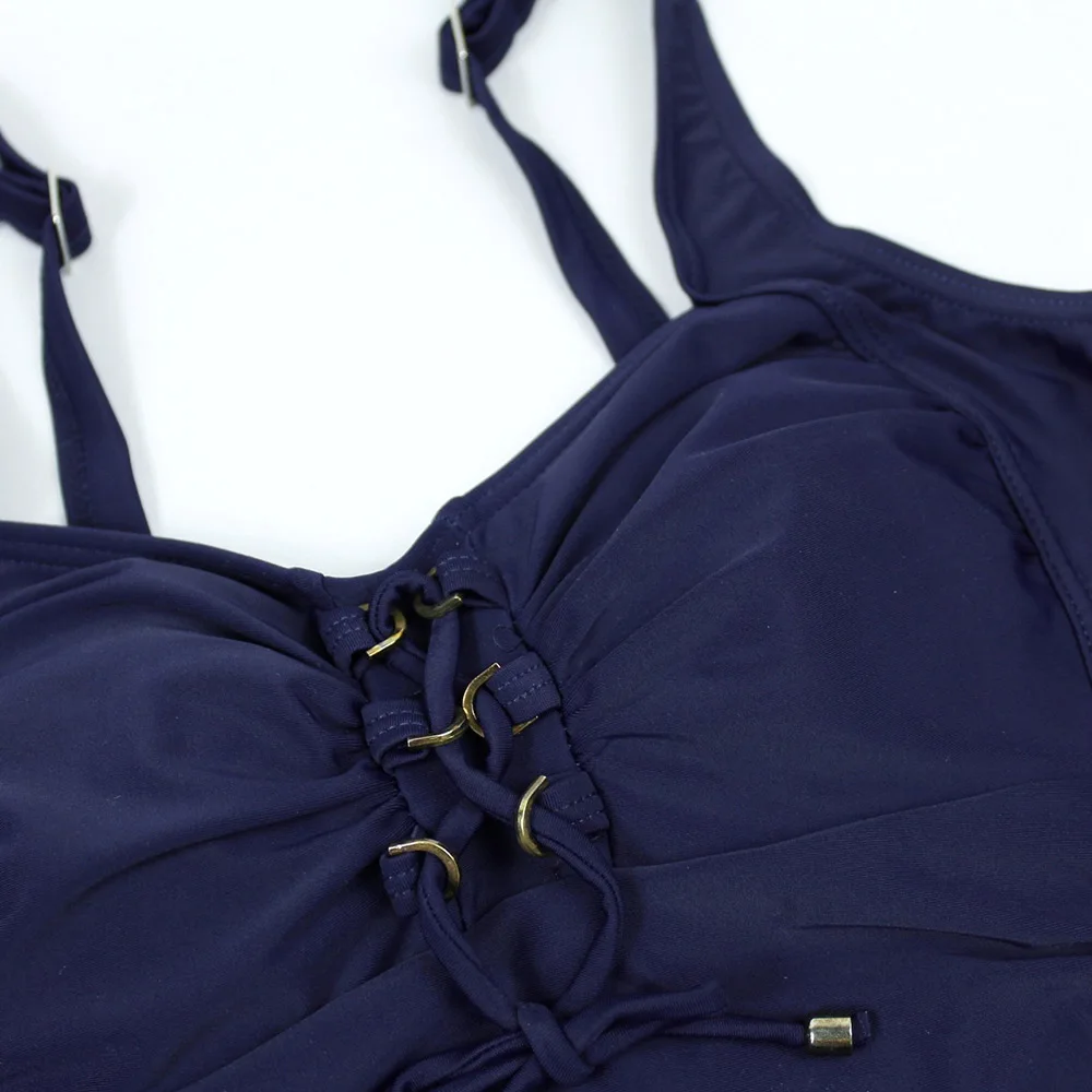 

Adjustable Shoulder Straps One Piece Swimsuit Cross Strap Halter Women's Swimsuit Solid Color Tight Bikini Wholesale