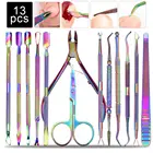 Профессиональные ножницы для кутикулы, маникюрные Ножнички для ногтей из нержавеющей стали, щипчики для омертвевшей кожи, УФ-гель для удаления, обрезки ногтей, ножницы для дизайна ногтей