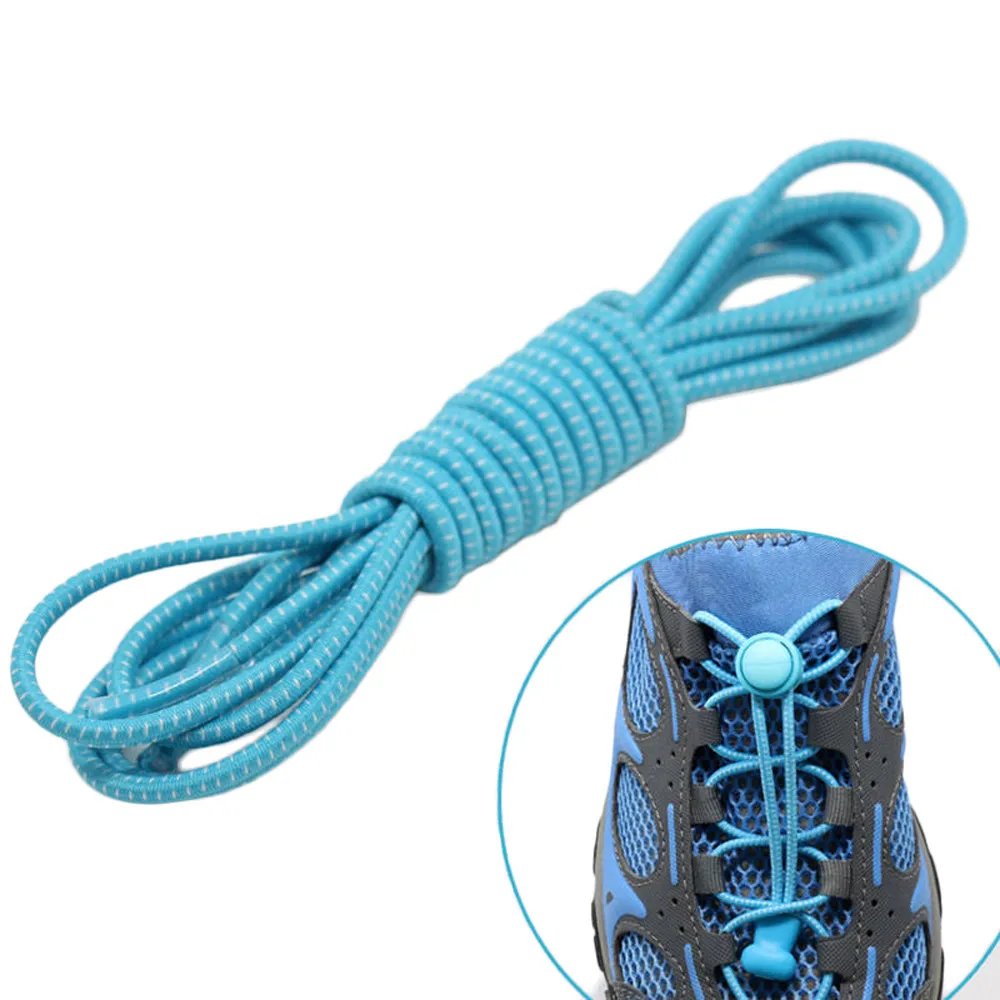 1 пара шнурки без завязок круглые эластичные для обуви детей и взрослых кроссовки