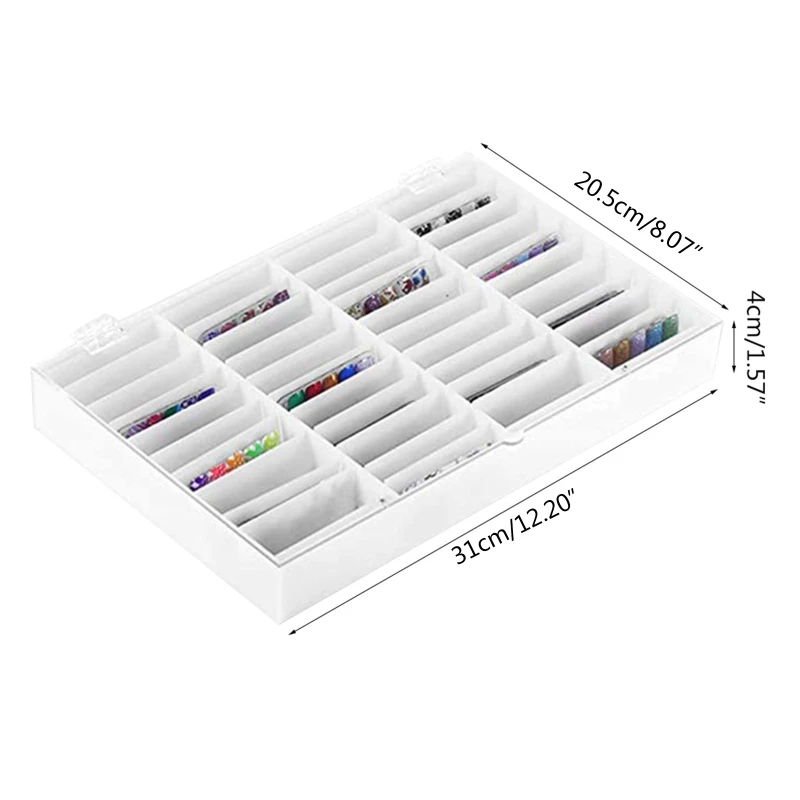 

44 Grids Color Card Display Box Dustproof Nail Art Flip Color Card Acrylic Nail Art Display Box Nail Polish Display Stand Feecy