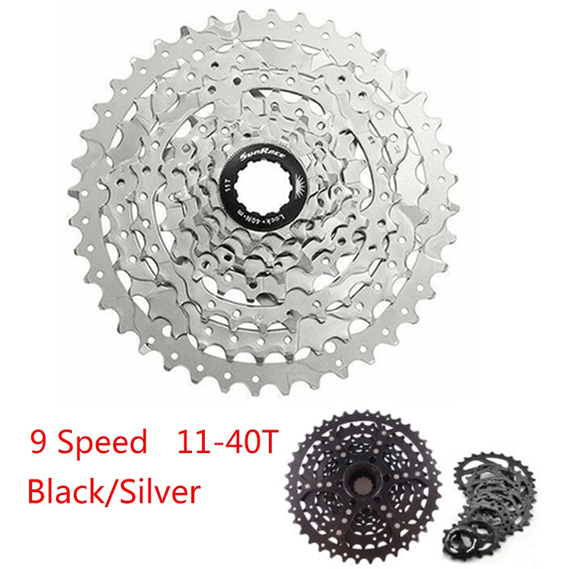 Кассета SUNRACE 11 40T 9s MTB свободное колесо широкое соотношение серебристо черная