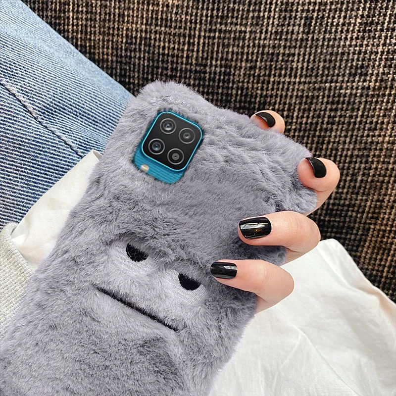 

For Samsung Galaxy A12 Case Phone Cover Plush Silicon Soft TPU Back Cases For Samsung A12 Case 2019 2020 Cartoon A 12 6.5" Coque