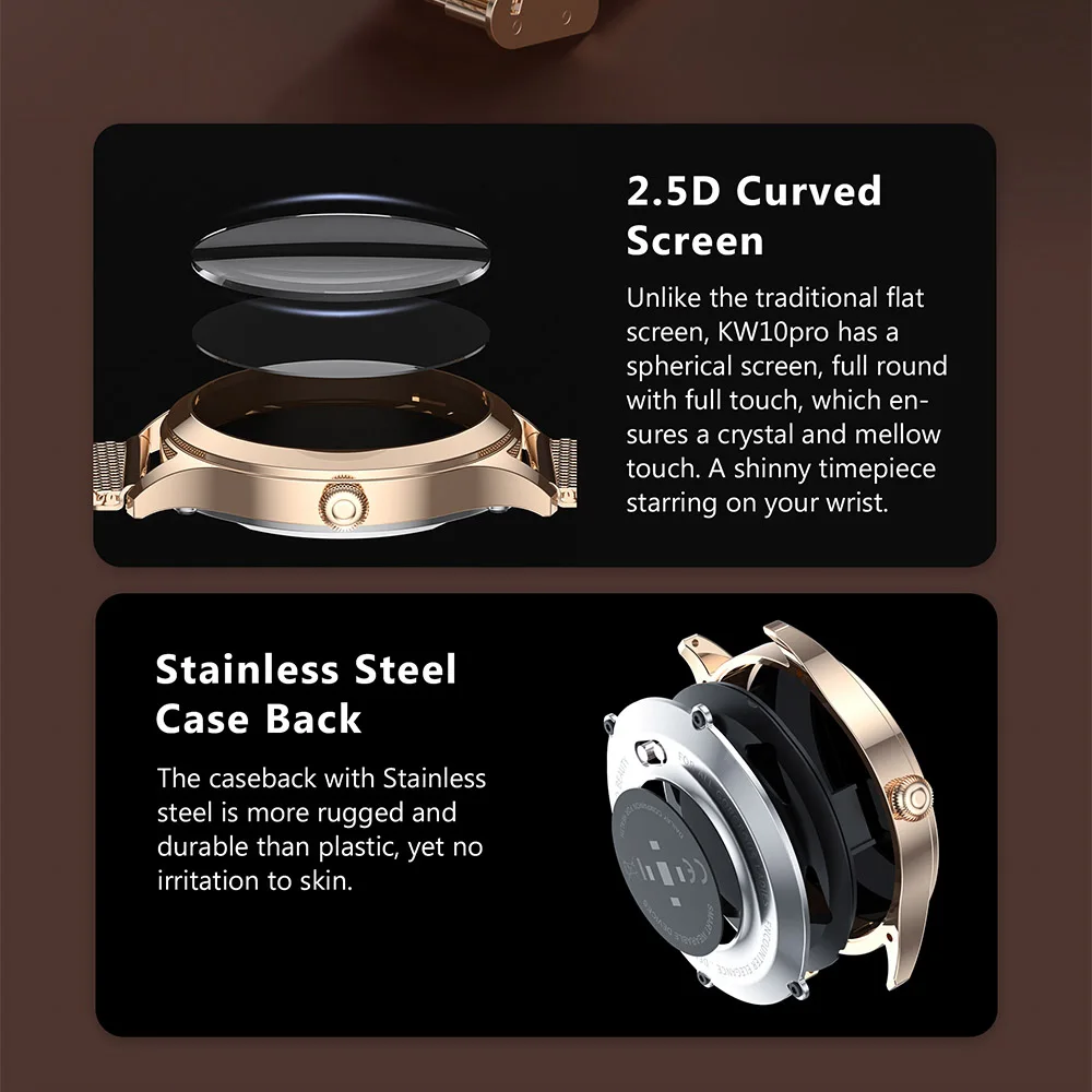 

2020 NEW KW10 Pro Smart Watch Women Full Touch IP68 Waterproof Heart Rate Monitor Sleep Fitness Tracke Music Bracelet Smartwatch