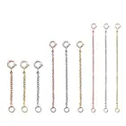 Фурнитура и компоненты для ювелирных изделий из розового золота, удлинитель цепи безопасности для браслетов и ожерелий сделай сам