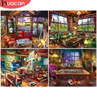 Картина маслом по номерам HUACAN, пейзаж для гостиной, ручная роспись, уникальные картины по номерам, домашнее украшение для взрослых