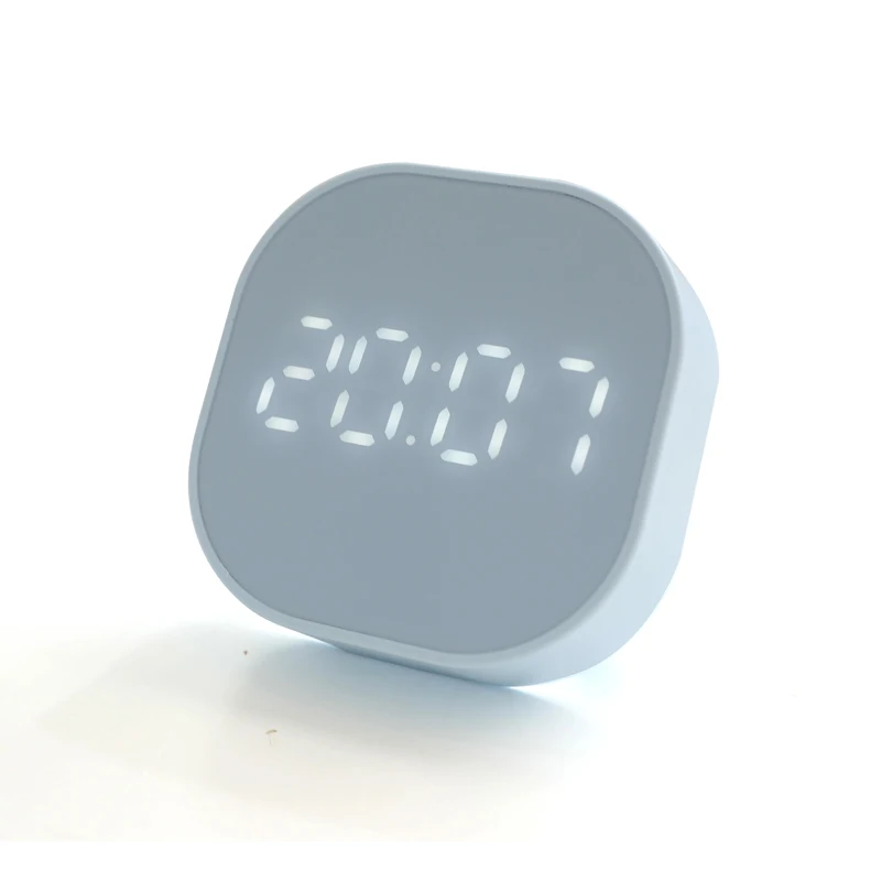 Квадратный маленький будильник простой ночсветильник бесшумные электронные