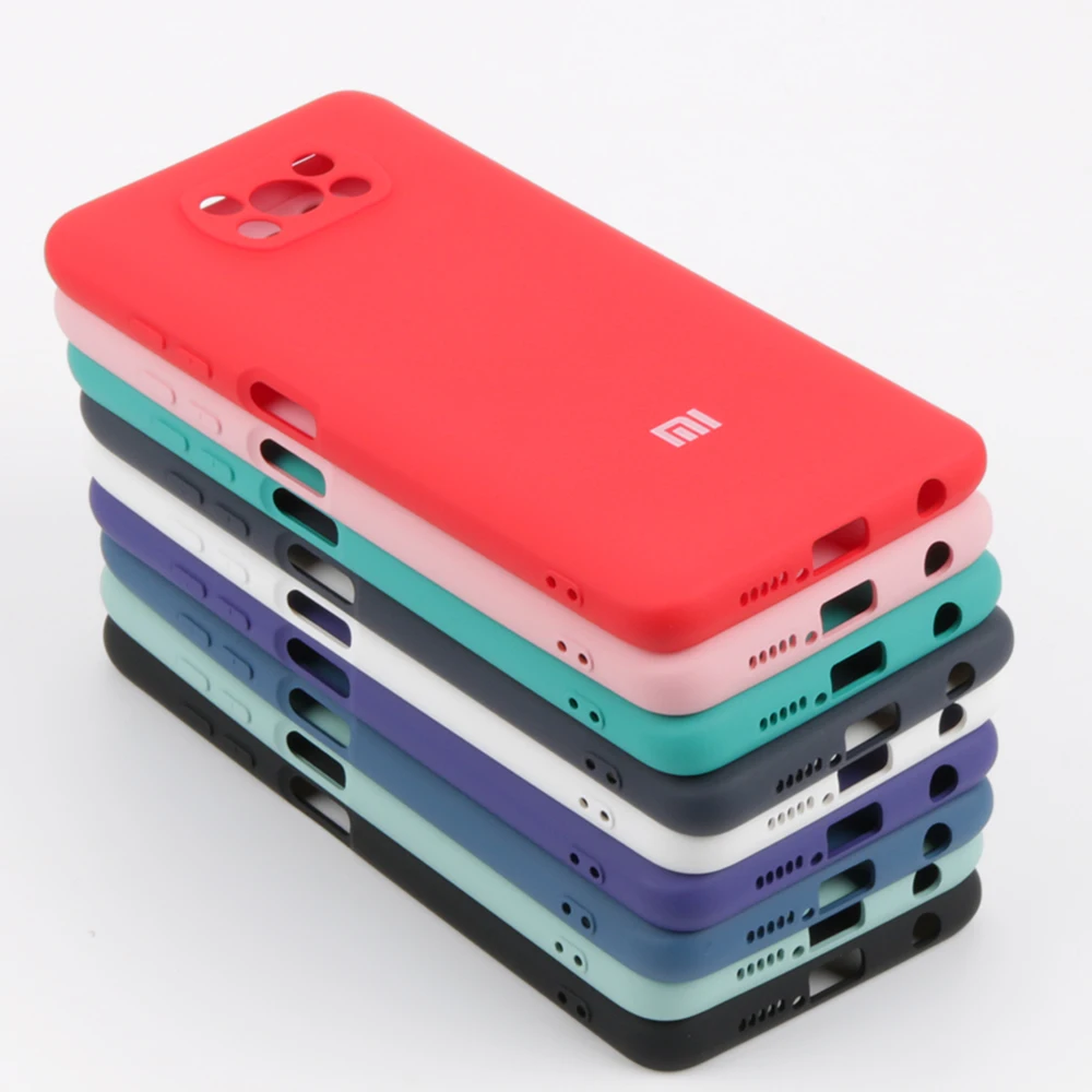 Оригинальный Xiaomi Mi Poco X3 NFC шелковистый мягкий на ощупь жидкий силиконовый