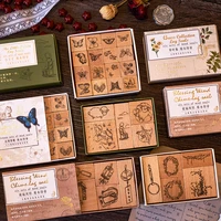 little prince series 5pcs vintage diy diary wooden rubber stamp set with box for letters craft scrapbooking