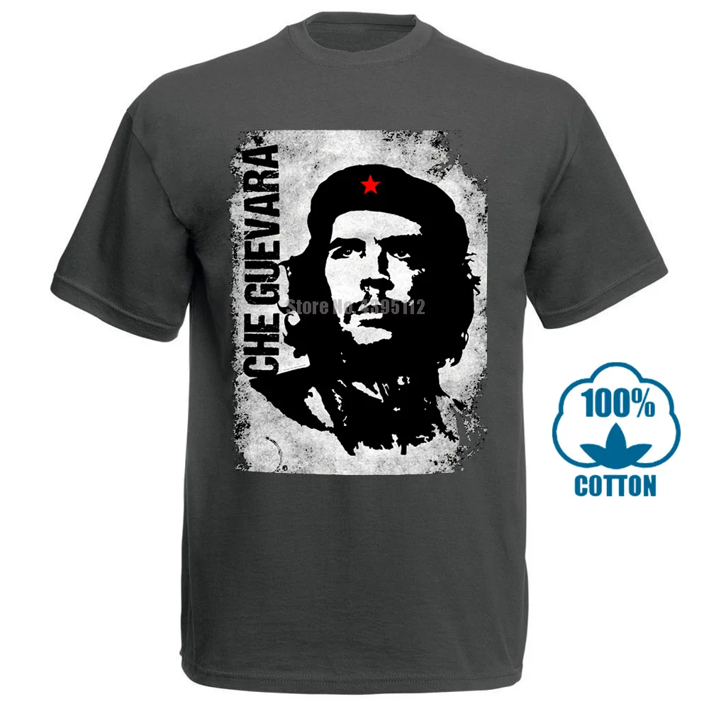 Темно-серый Официальный Che Guevara Винтажная Футболка революционная Легенда - Цвет: Темно-серый