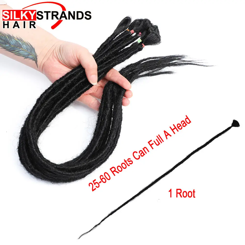 Афро синтетические дреды ручной работы удлинители волос для черных женщин Kanekalon