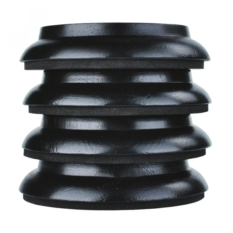 4pcs Solid Wood Vertical Piano Mats Foot Caster Cups Shockproof Soundproof and Moistureproof with EVA Mat Black / Brown / Wood