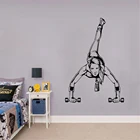 Женская Виниловая наклейка с штангой для занятий спортом и фитнесом