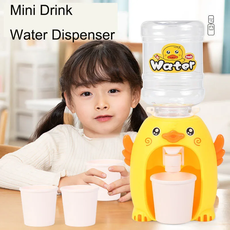 

Mini Cartoon Drink Water Dispenser Bottle Cute Dispensador De Agua Desktop Dusk Beverage Simulation Pig Fun Play House For Kids