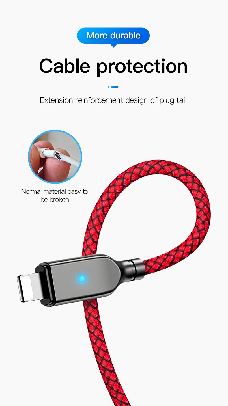 TOTU, популярный интеллектуальный usb-кабель для быстрой зарядки и отключения питания для Iphone Xs Max, зарядный кабель для Iphone X, 8, 7, 6 Plus, зарядное устройство