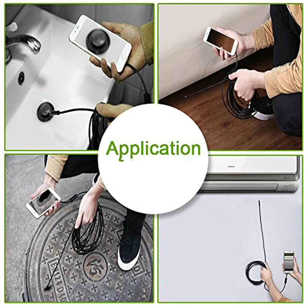 Камера Эндоскоп FUERS 8 мм 1080P USB 6 светодиодный 1/1 5/2/3 5/5 м|Камеры видеонаблюдения| |