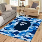 Напольный коврик в стиле психоделической акулы в богемном стиле с полосками, дверной коврик, маленький коврик, нескользящий лист, украшение для гостиной и дома