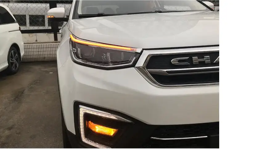1 Набор, автомобильный бампер противотуманные фары для ChangAn CS55 Дневной светильник автомобильные аксессуары Chang светодиодный задний светильник changan cs55 хвост светильник стоп-сигнал