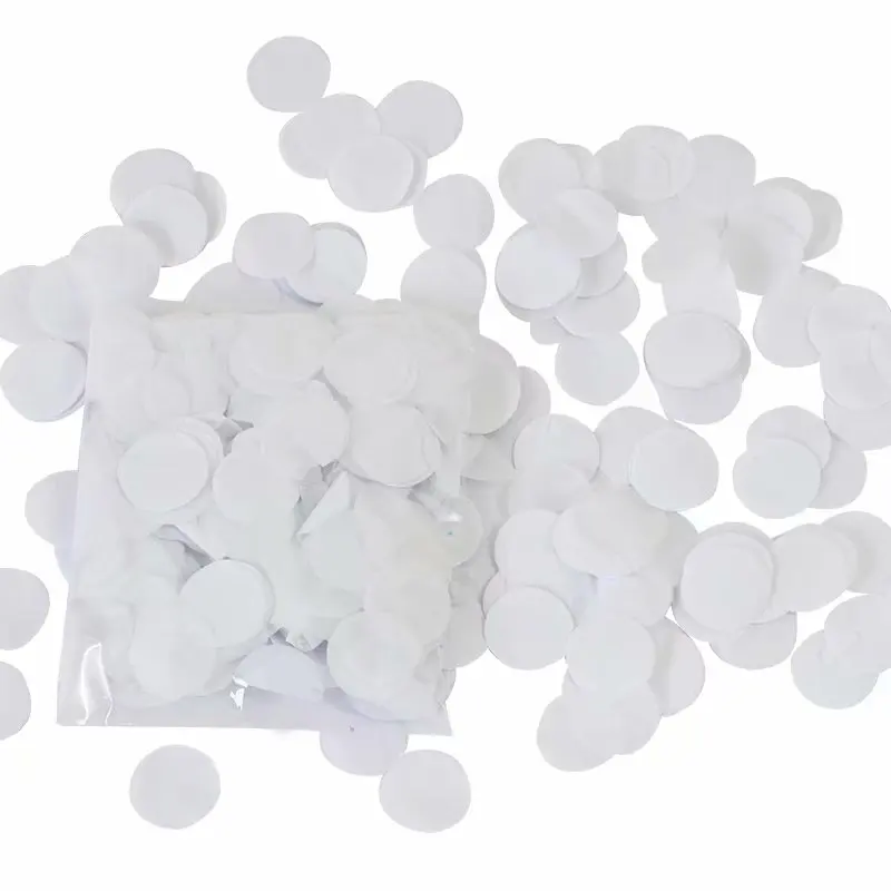 white 20 г 2,5 см бумажные конфетти разных цветов для свадьбы, дня рождения, вечеринки, украшения, воздушные шары, круглые Тканевые для прозрачного детского душа, воздушные шары - Цвет: white