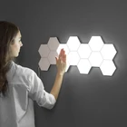 Модульная Квантовая Светодиодная лампа, шестигранный Ночной светильник с магнитными шестиугольниками, креативное художественное украшение, настенное освещение