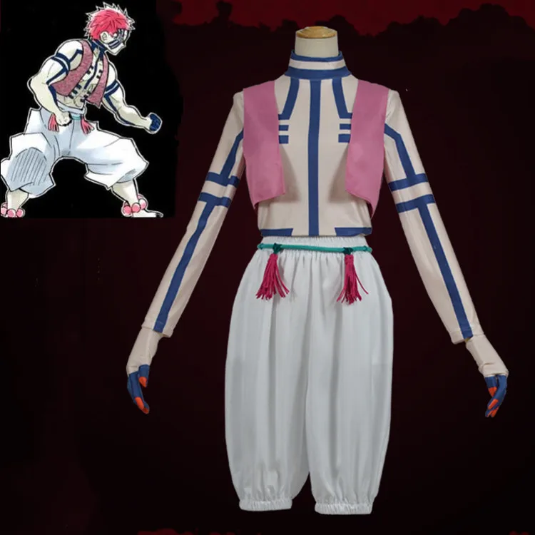 

Anime Demon Slayer: Kimetsu No Yaiba Akaza Komaji Cosplay Costume Uniform Outfit Halloween Christmas Costumes Fancy Party Suits