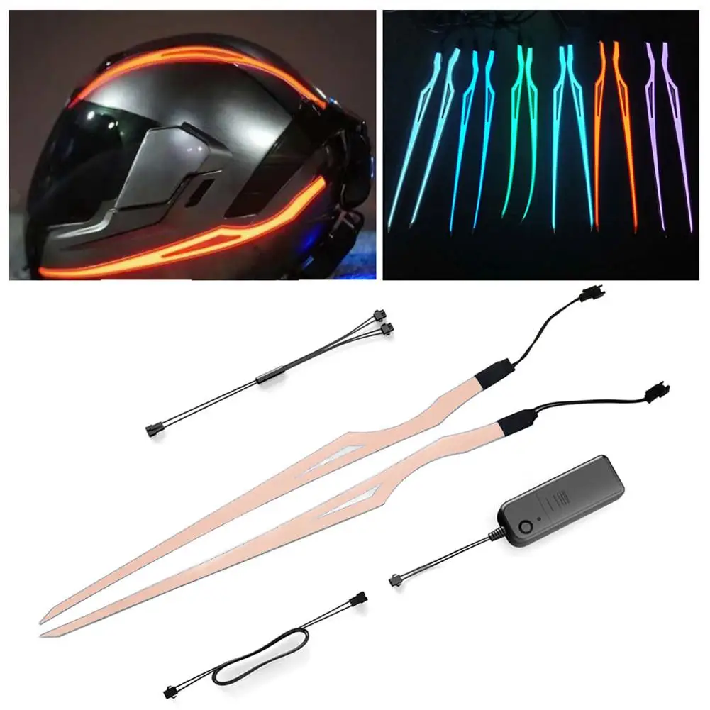 

Motorcycle Helmet Light Strip Waterproof LED EL Cold Light Night Driving Signal Luminous Modified Light Helmet Sticker