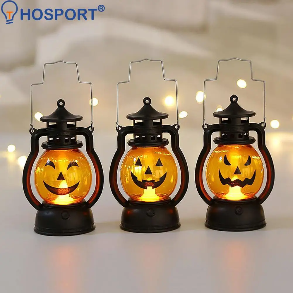 

LED Pumpkin Skull Lantern Light Halloween Decoration Prop Ornament for Home Festival Party Oil Lamp Lantern Atmosphere Props