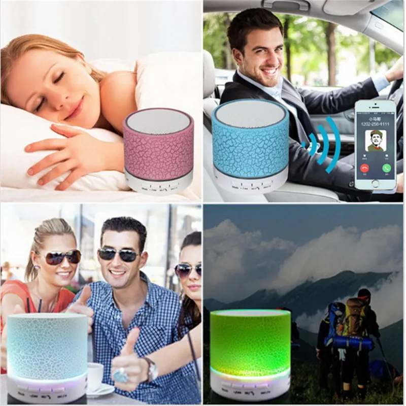 Портативный беспроводной мини LED A9 Bluetooth динамик звуковая коробка сабвуфер