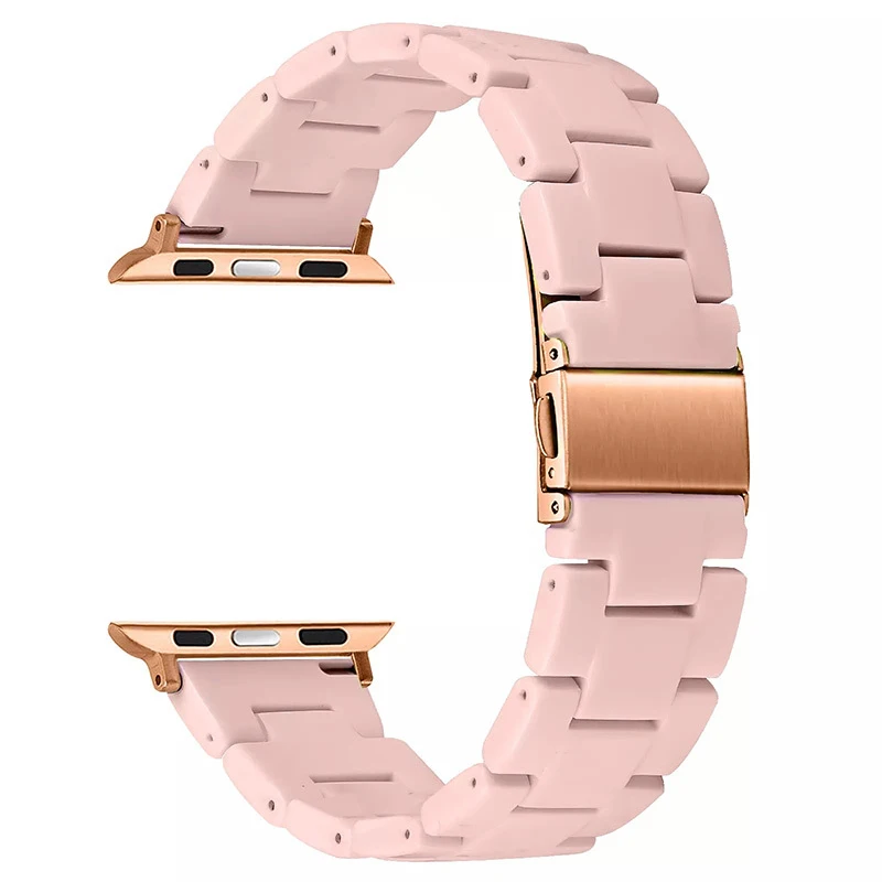 Модный ремешок из смолы для apple watch браслет iwatch серии 7 se 6 5 4 3 2 легкий и удобный