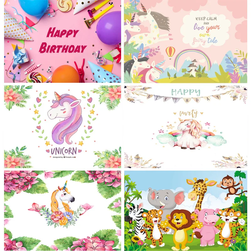 

SHENGYONGBAO Birthday Cartoons Photography Backdrops Baby Newborn Photo Background Party Studio Photocalls Props1911CXZM-25