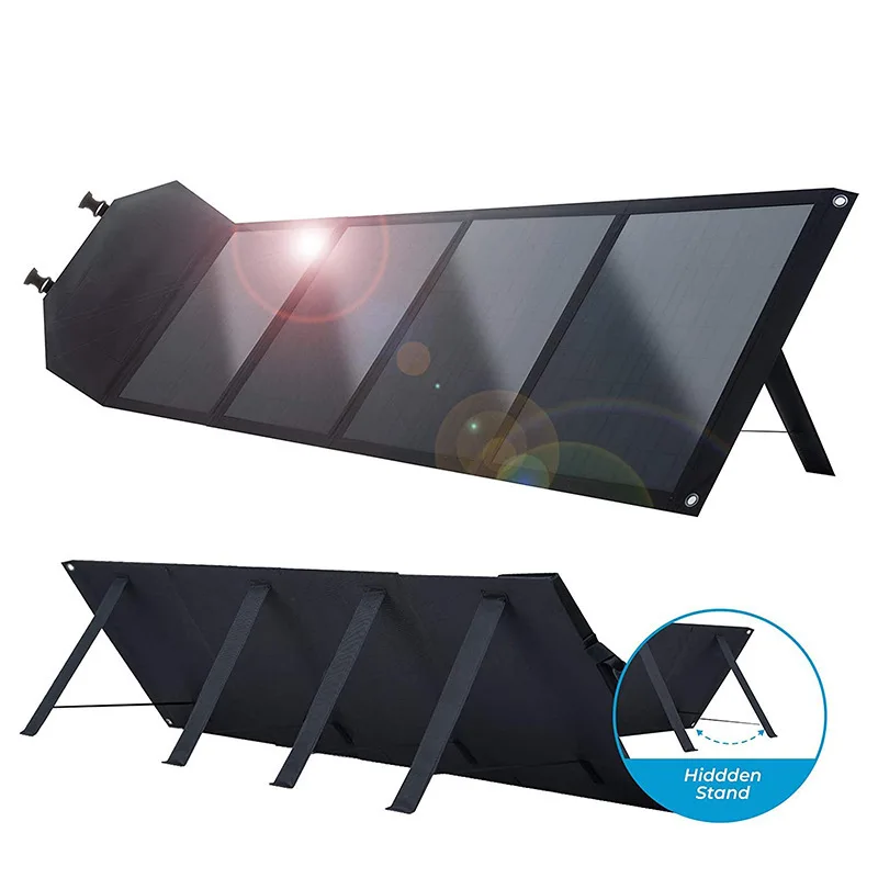 Складная солнечная панель 80 Вт батарея портативная Водонепроницаемая USB 5 В/18 в