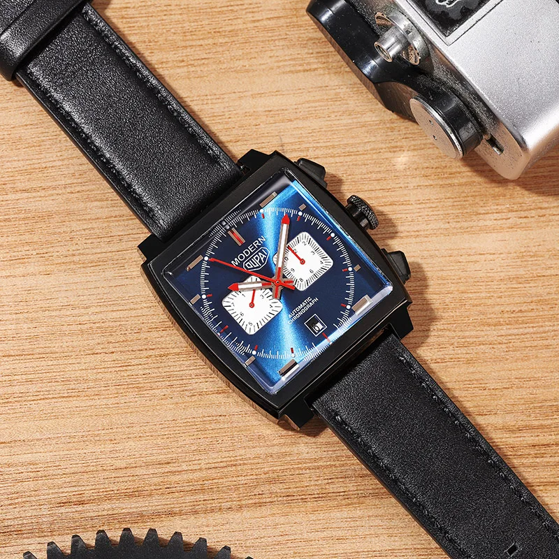 OUPAI 2022 Новое поступление современные квадратные мужские часы хронограф функция