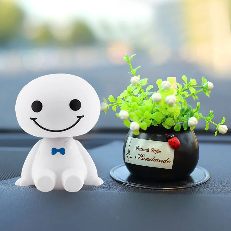 

Cartoon Plastic Baymax Robot Shaking Head Figure Car Ornaments Auto Interior Decorations Big Hero Doll Toys Ornament Accessories