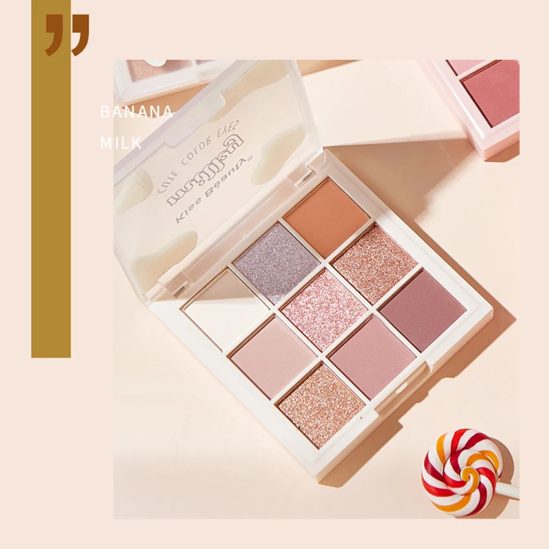 Палитра теней для век высокая пигментированная матовая и мерцающая красочная